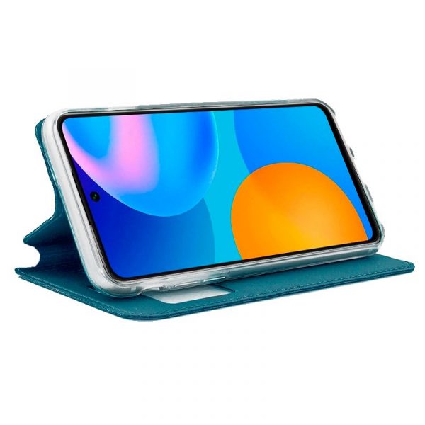Funda COOL Flip Cover para Huawei P Smart 2021 Liso Celeste - Imagen 2