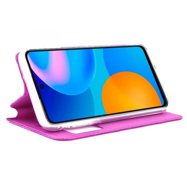Funda COOL Flip Cover para Huawei P Smart 2021 Liso Rosa - Imagen 2