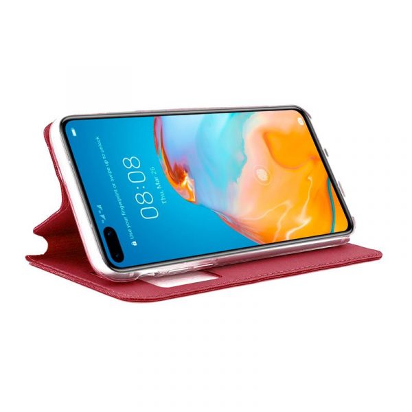 Funda COOL Flip Cover para Huawei P40 Liso Rojo - Imagen 2