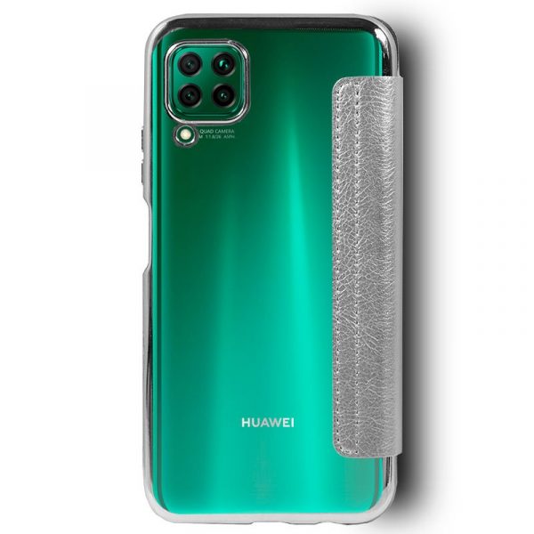 Funda COOL Flip Cover para Huawei P40 Lite Leather Plata - Imagen 2
