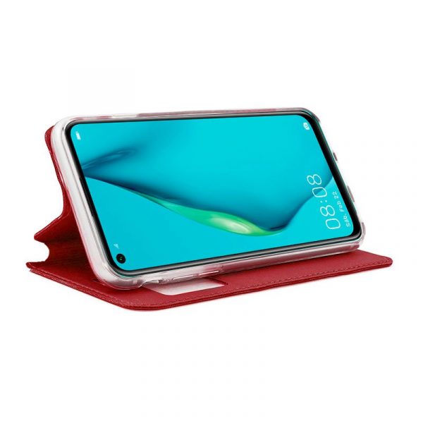 Funda COOL Flip Cover para Huawei P40 Lite Liso Rojo - Imagen 2