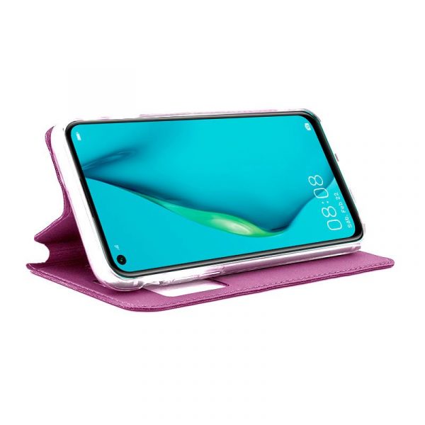 Funda COOL Flip Cover para Huawei P40 Lite Liso Rosa - Imagen 2