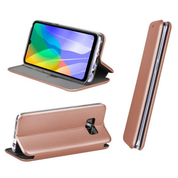 Funda COOL Flip Cover para Huawei Y6p Elegance Rose Gold - Imagen 2