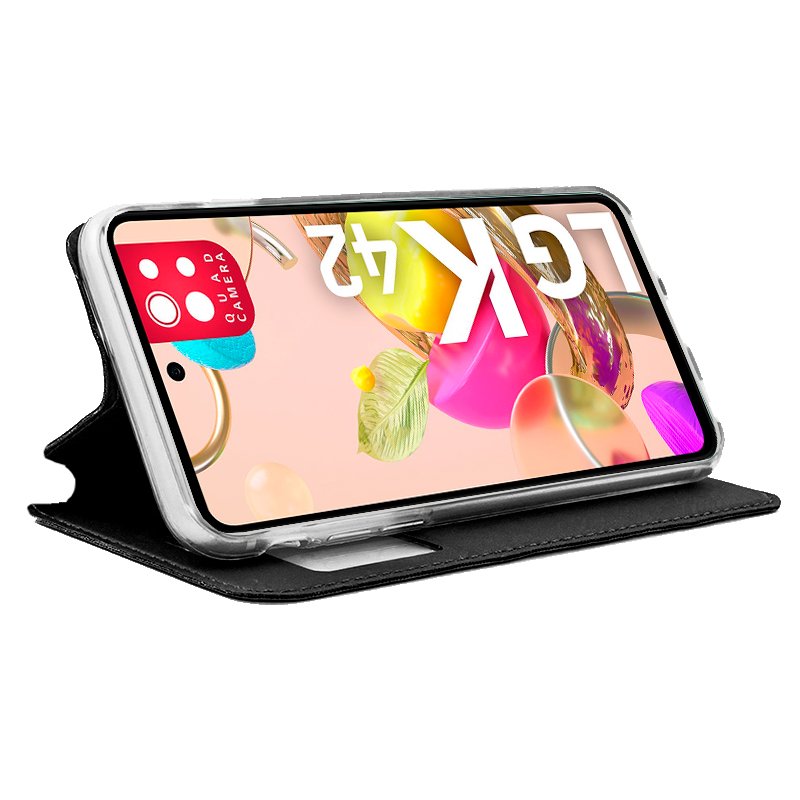 Funda COOL Flip Cover para LG K42 Liso Negro - Imagen 2