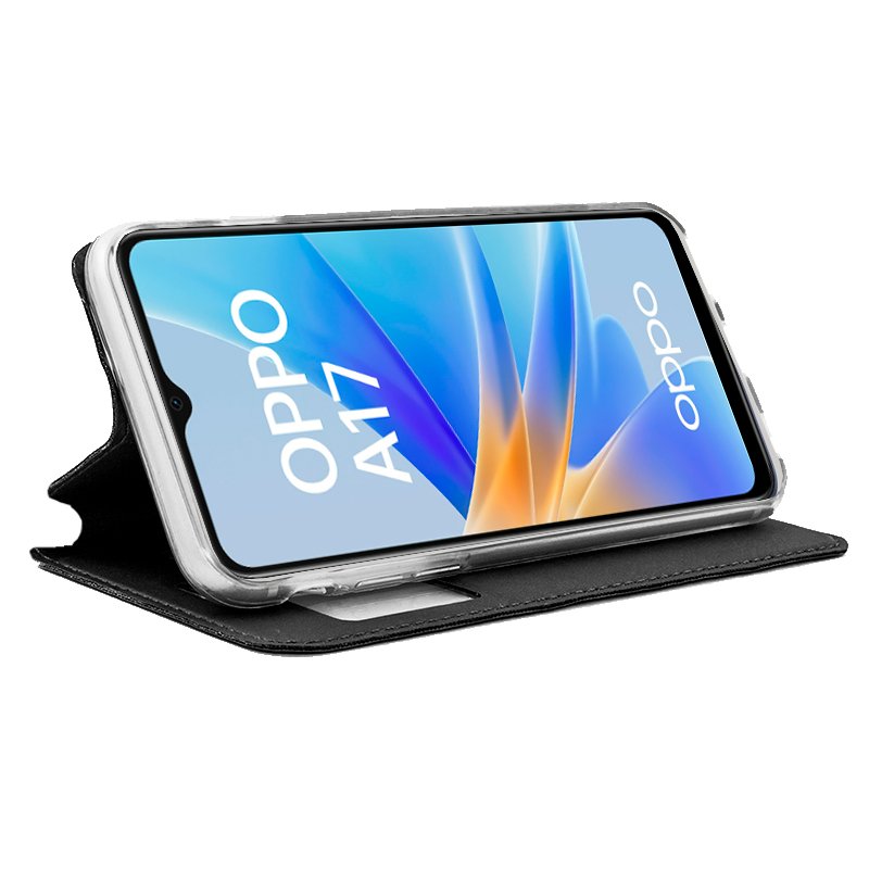 Funda COOL Flip Cover para Oppo A17 Liso Negro - Imagen 2