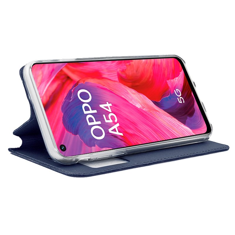 Funda COOL Flip Cover para Oppo A54 5G / A74 5G Liso Azul - Imagen 2