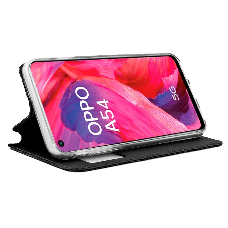 Funda COOL Flip Cover para Oppo A54 5G / A74 5G Liso Negro - Imagen 2