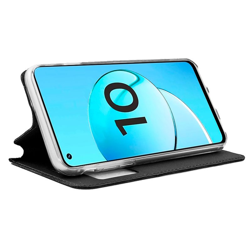 Funda COOL Flip Cover para Realme 10 Liso Negro - Imagen 2