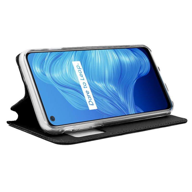 Funda COOL Flip Cover para Realme 7 5G Liso Negro - Imagen 2