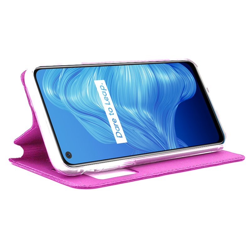 Funda COOL Flip Cover para Realme 7 5G Liso Rosa - Imagen 2