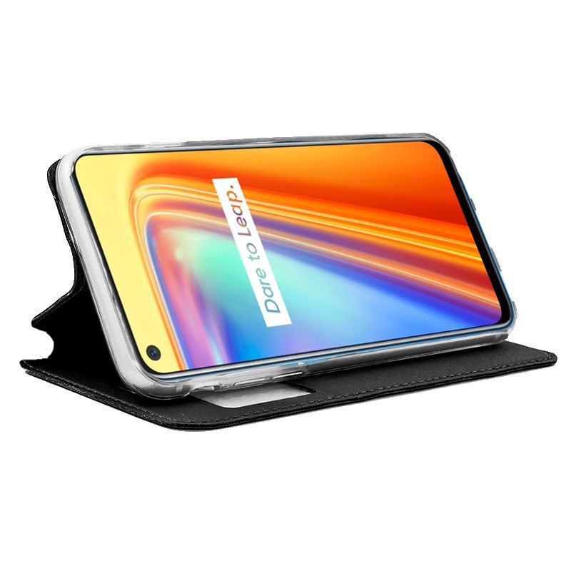 Funda COOL Flip Cover para Realme 7 Liso Negro - Imagen 2