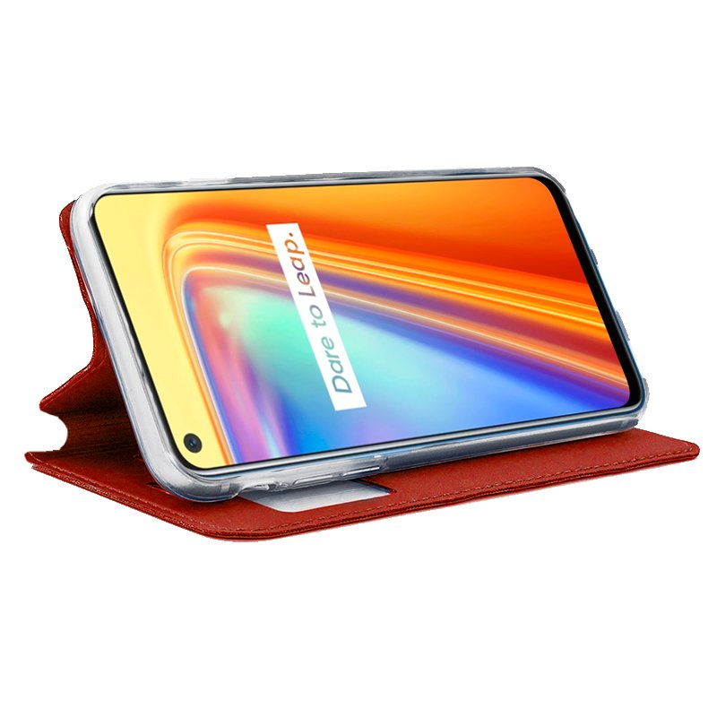 Funda COOL Flip Cover para Realme 7 Liso Rojo - Imagen 2