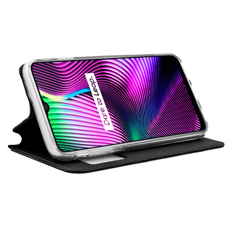 Funda COOL Flip Cover para Realme 7i / C25s Liso Negro - Imagen 2