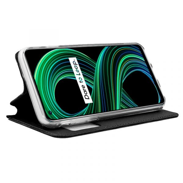 Funda COOL Flip Cover para Realme 8 5G / Narzo 30 5G Liso Negro - Imagen 2