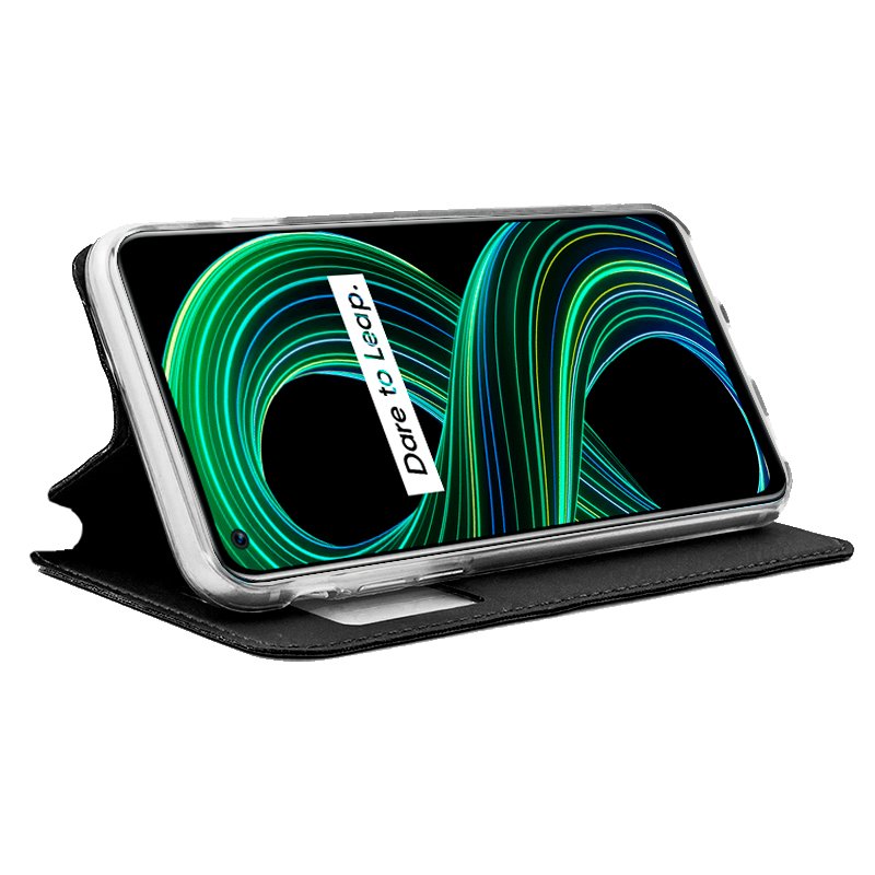 Funda COOL Flip Cover para Realme 8 5G / Narzo 30 5G Liso Negro - Imagen 2