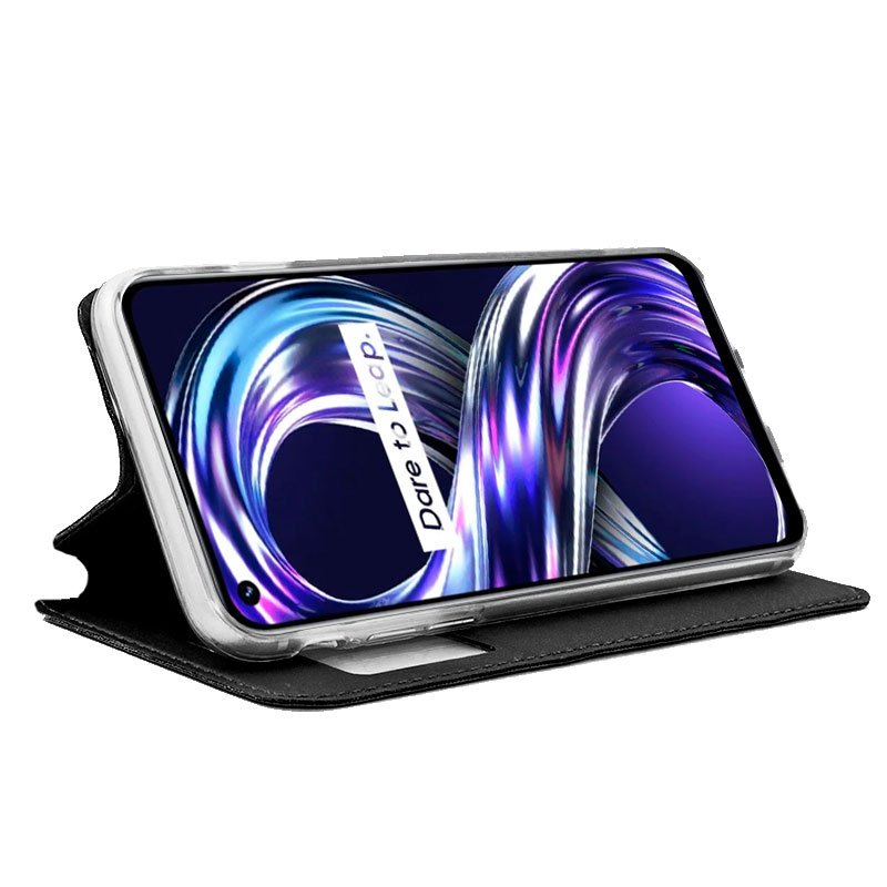 Funda COOL Flip Cover para Realme 8i / Narzo 50 Liso Negro - Imagen 2