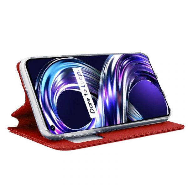 Funda COOL Flip Cover para Realme 8i / Narzo 50 Liso Rojo - Imagen 2