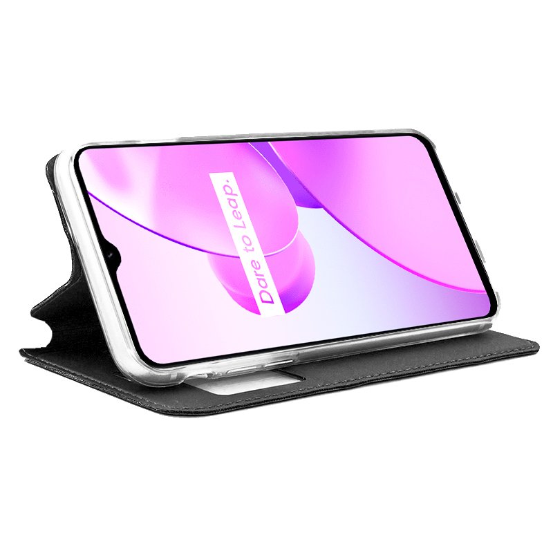 Funda COOL Flip Cover para Realme C31 Liso Negro - Imagen 2