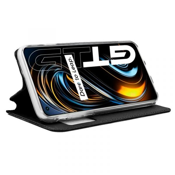 Funda COOL Flip Cover para Realme GT 5G Liso Negro - Imagen 2