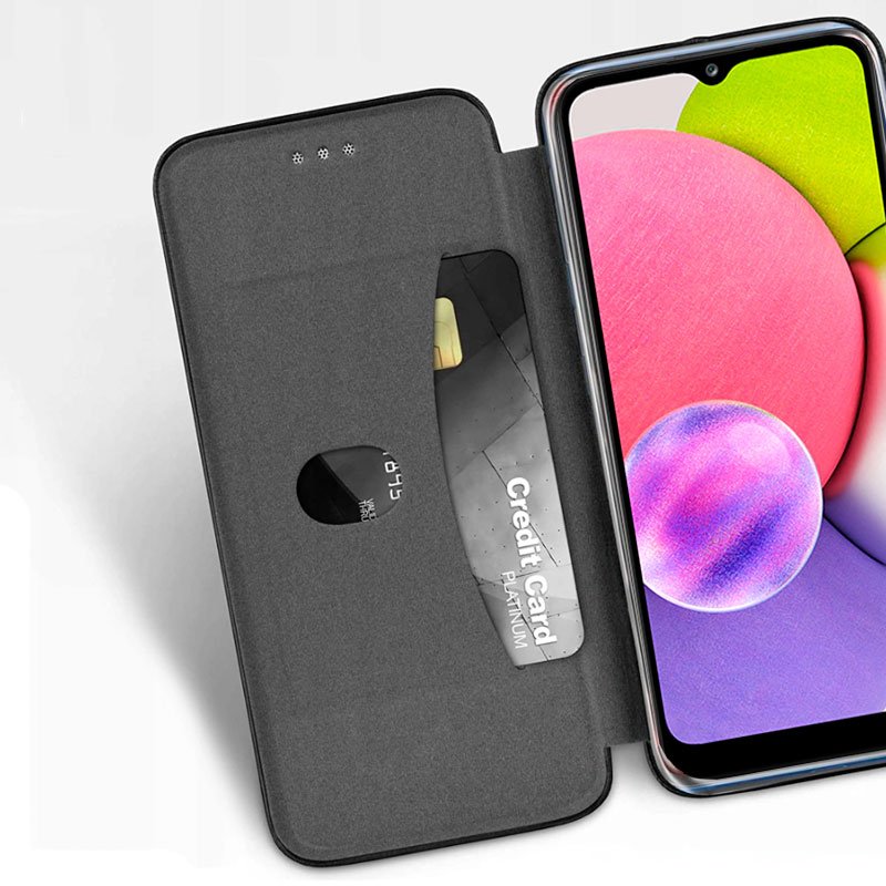Funda COOL Flip Cover para Samsung A037 Galaxy A03s Elegance Plata - Imagen 2