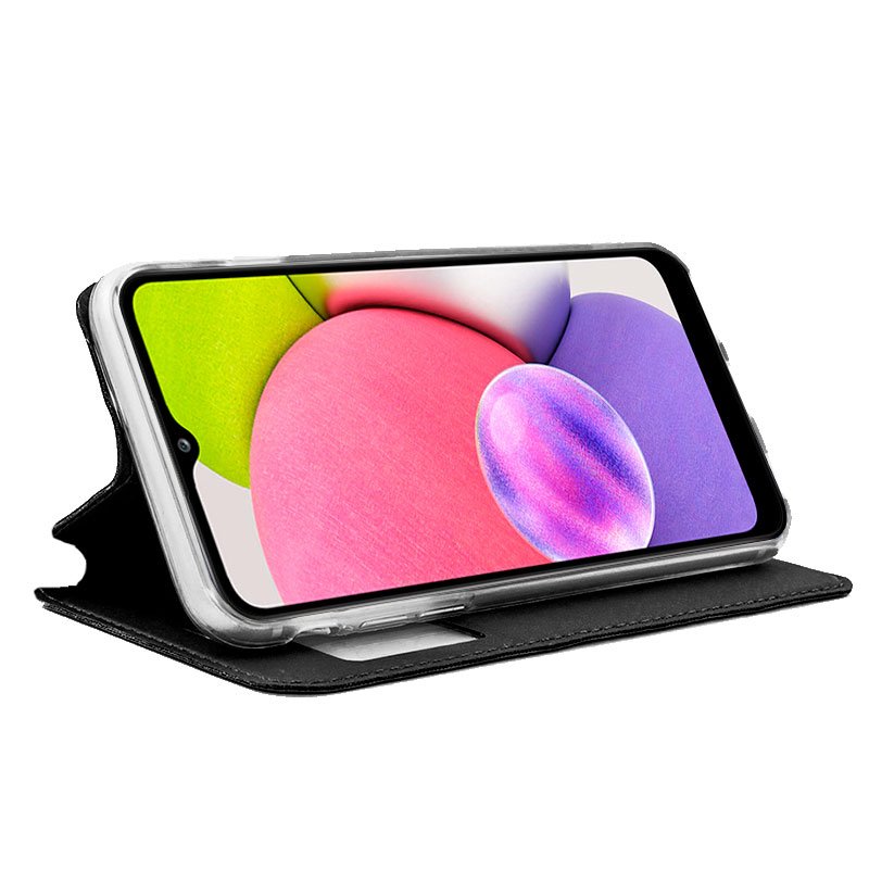 Funda COOL Flip Cover para Samsung A037 Galaxy A03s Liso Negro - Imagen 2
