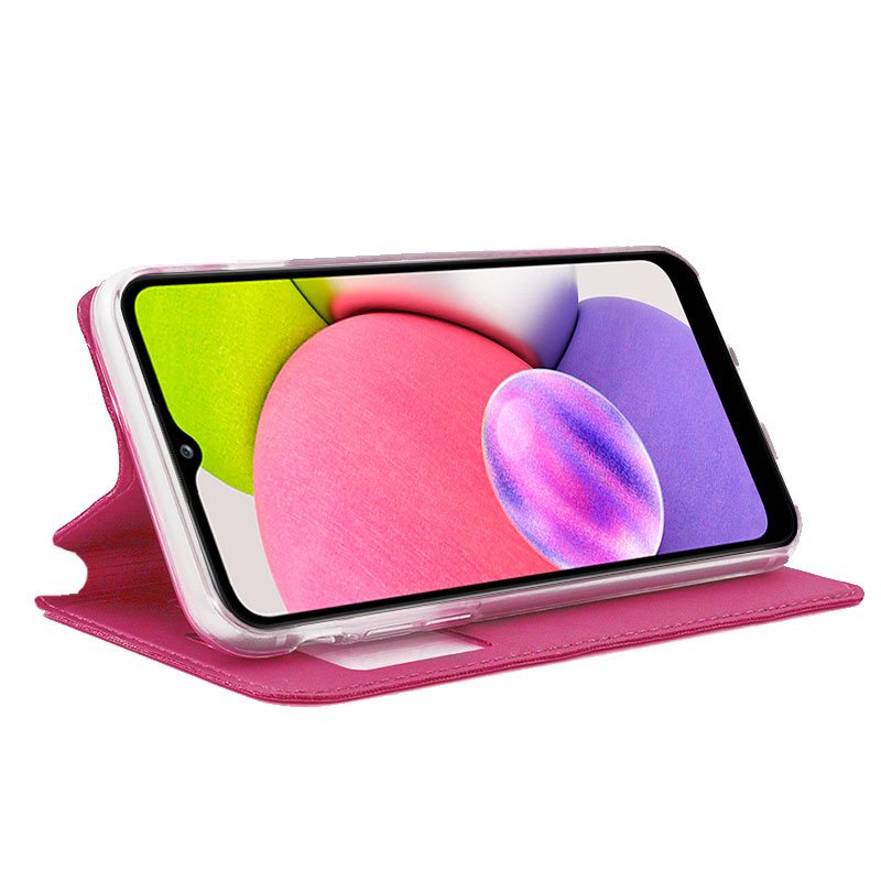 Funda COOL Flip Cover para Samsung A037 Galaxy A03s Liso Rosa - Imagen 2