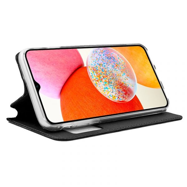 Funda COOL Flip Cover para Samsung A145 Galaxy A14 / A14 5G Liso Negro - Imagen 2