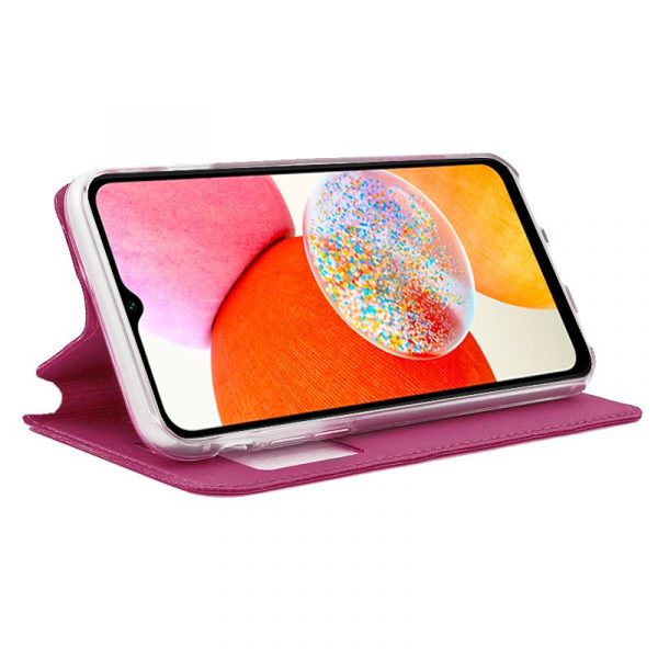Funda COOL Flip Cover para Samsung A145 Galaxy A14 / A14 5G Liso Rosa - Imagen 2