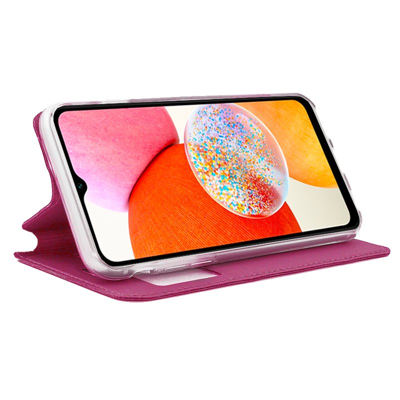 Funda COOL Flip Cover para Samsung A145 Galaxy A14 / A14 5G Liso Rosa - Imagen 2