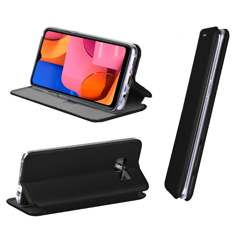 Funda COOL Flip Cover para Samsung A207 Galaxy A20s Elegance Negro - Imagen 2