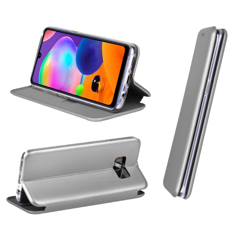 Funda COOL Flip Cover para Samsung A315 Galaxy A31 Elegance Plata - Imagen 2