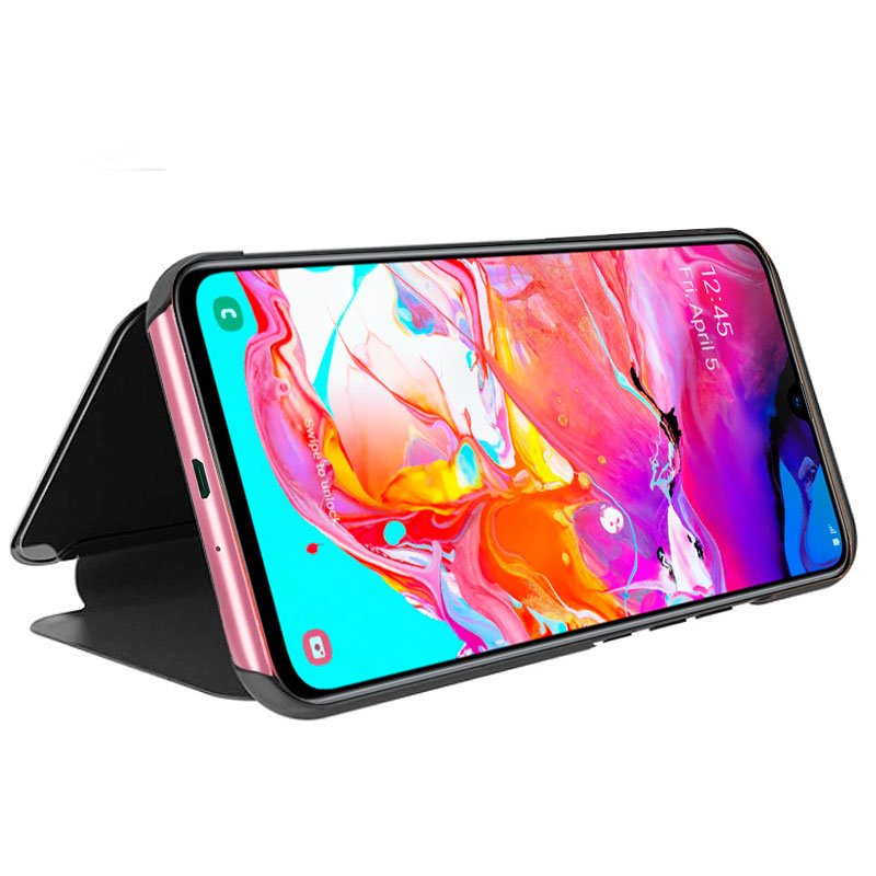 Funda COOL Flip Cover para Samsung A705 Galaxy A70 Clear View Negro - Imagen 2