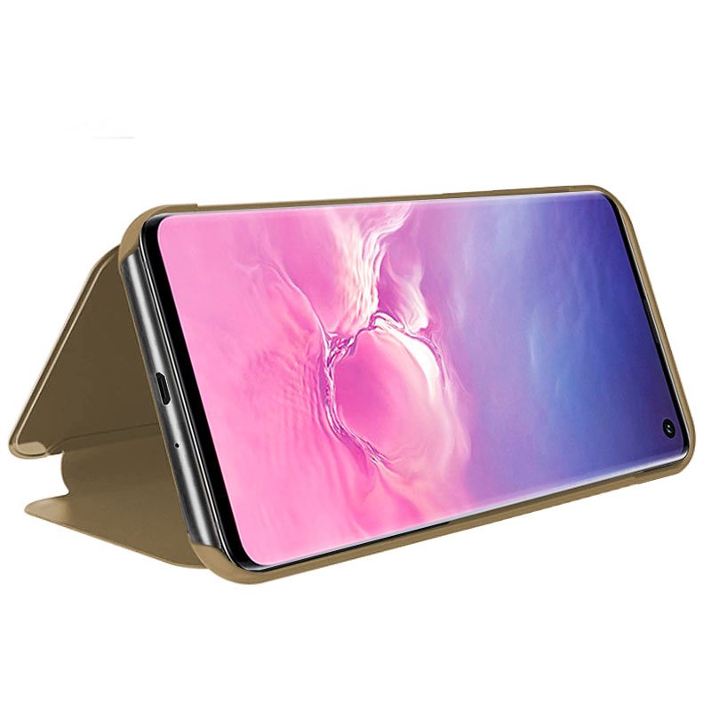 Funda COOL Flip Cover para Samsung G973 Galaxy S10 Clear View Dorado - Imagen 2