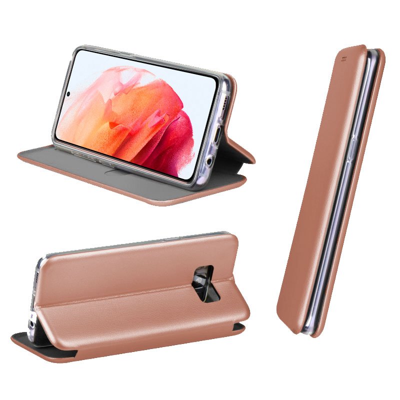 Funda COOL Flip Cover para Samsung G990 Galaxy S21 Elegance Rose Gold - Imagen 2