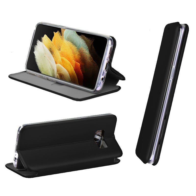 Funda COOL Flip Cover para Samsung G998 Galaxy S21 Ultra Elegance Negro - Imagen 2