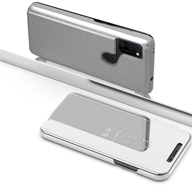 Funda COOL Flip Cover para Samsung M215 Galaxy M21 / M31 Clear View Plata - Imagen 3