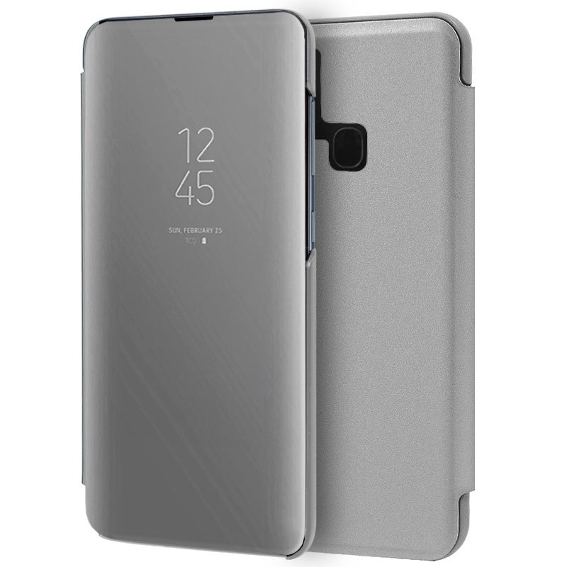 Funda COOL Flip Cover para Samsung M215 Galaxy M21 / M31 Clear View Plata