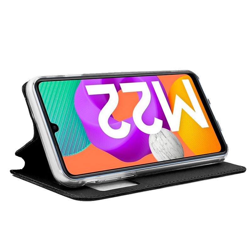 Funda COOL Flip Cover para Samsung M225 Galaxy M22 / M32 Liso Negro - Imagen 2
