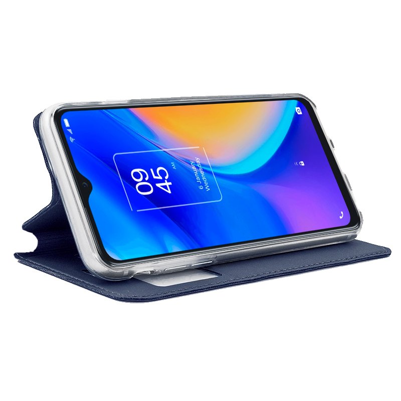 Funda COOL Flip Cover para TCL 20 SE Liso Azul - Imagen 2