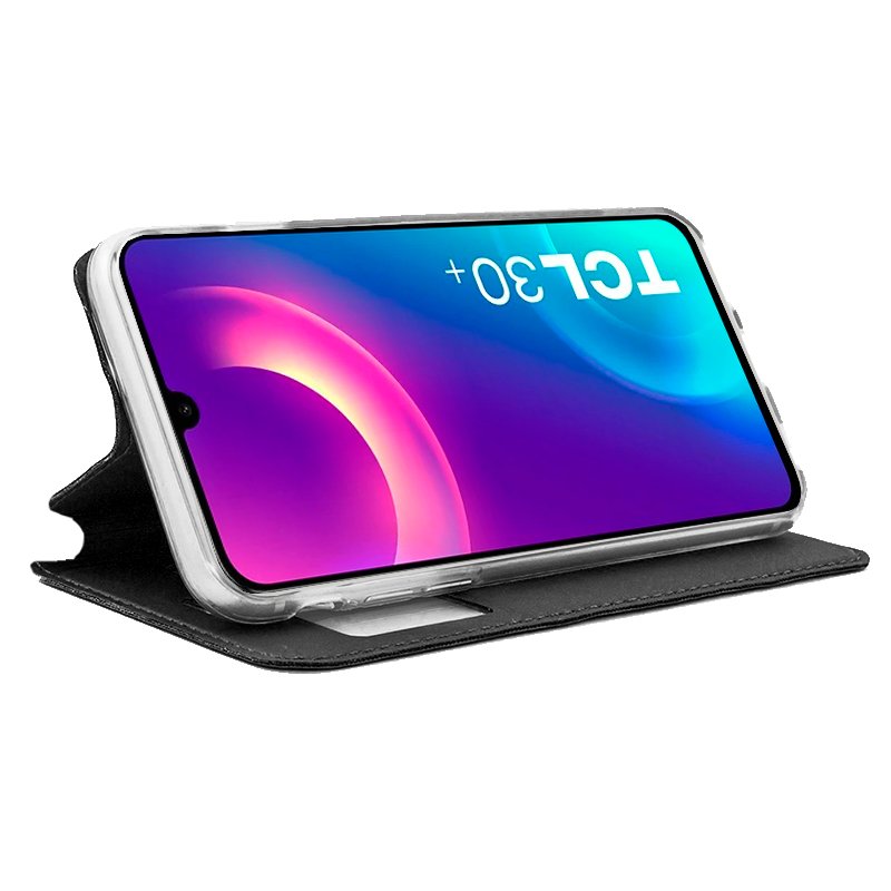 Funda COOL Flip Cover para TCL 30 Plus / 30 / 30 5G Liso Negro - Imagen 2