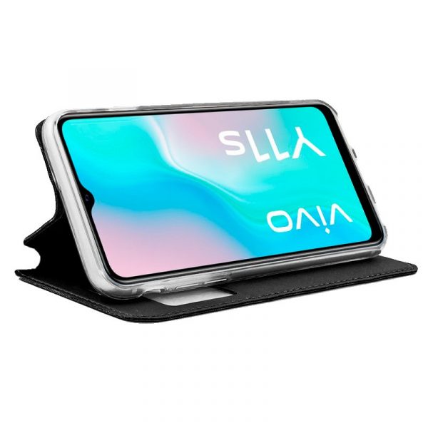 Funda COOL Flip Cover para Vivo Y11s / Y20s Liso Negro - Imagen 2