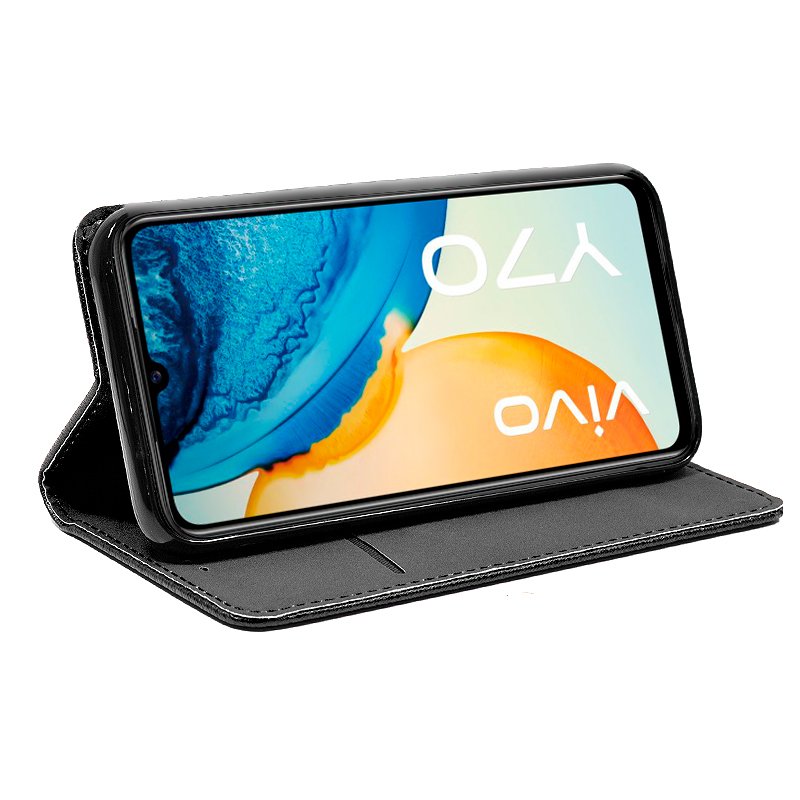 Funda COOL Flip Cover para Vivo Y70 Liso Negro - Imagen 2