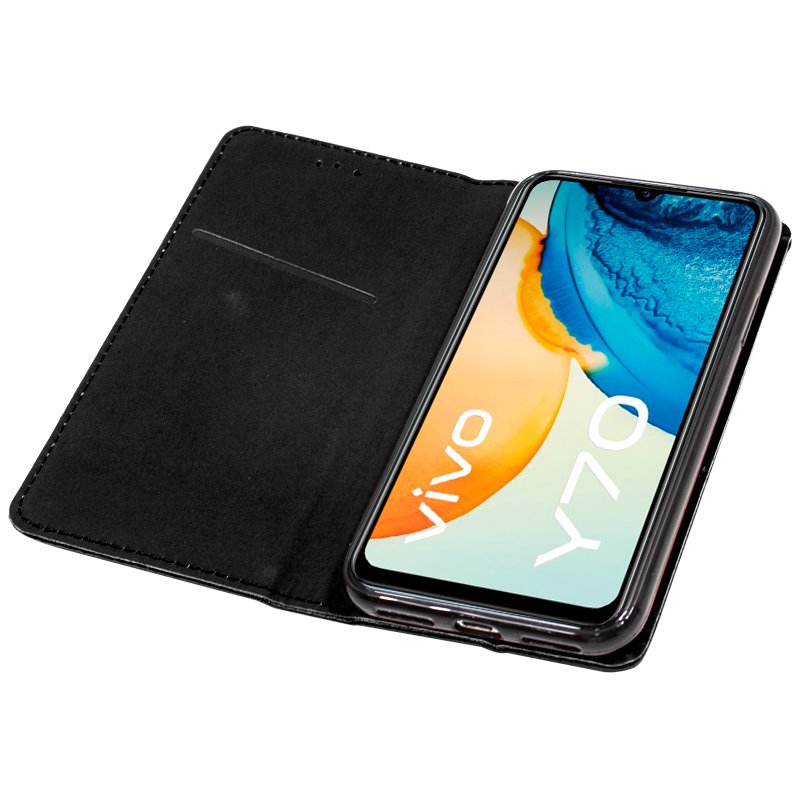 Funda COOL Flip Cover para Vivo Y70 Liso Negro - Imagen 3