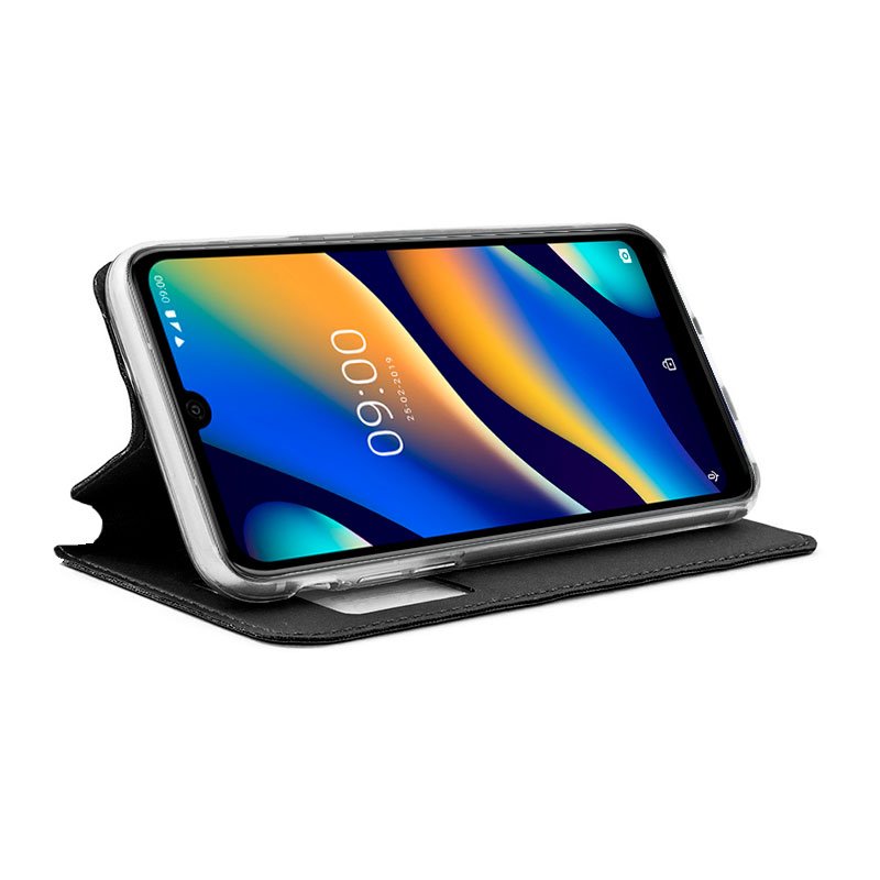 Funda COOL Flip Cover para Wiko View 3 Lite Liso Negro - Imagen 2