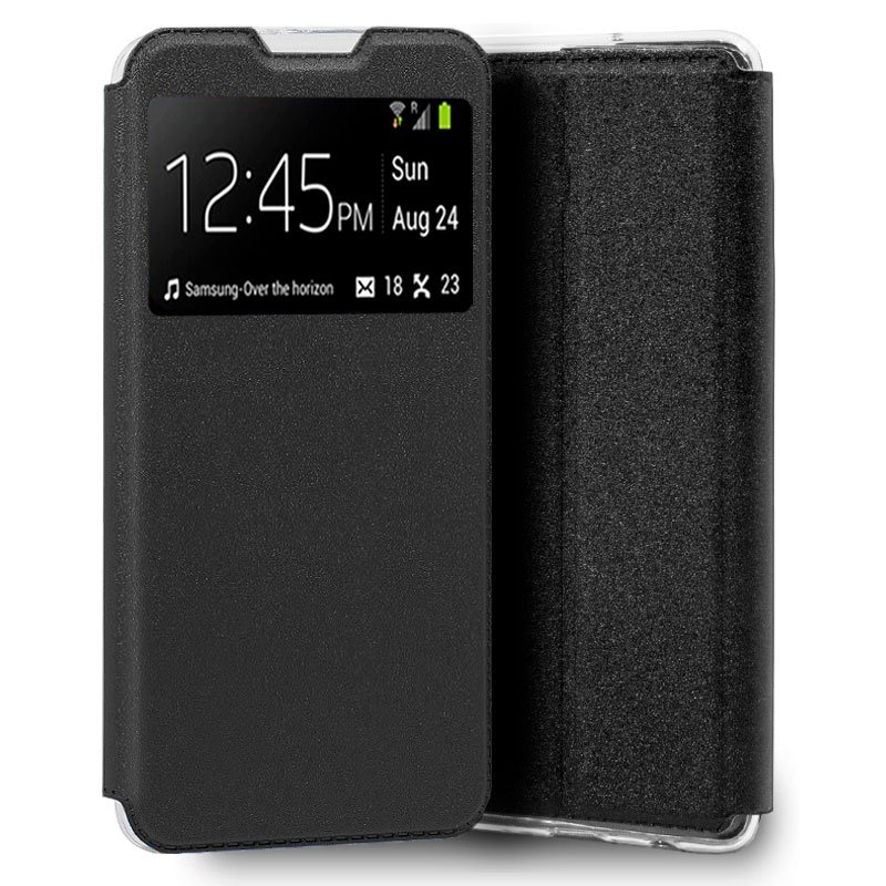 Funda COOL Flip Cover para Wiko View 3 Lite Liso Negro