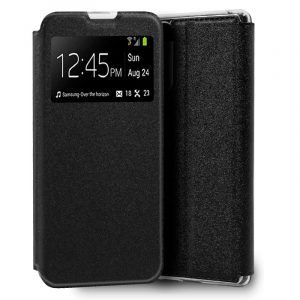Funda COOL Flip Cover para Wiko View 4 / View 4 Lite Liso Negro