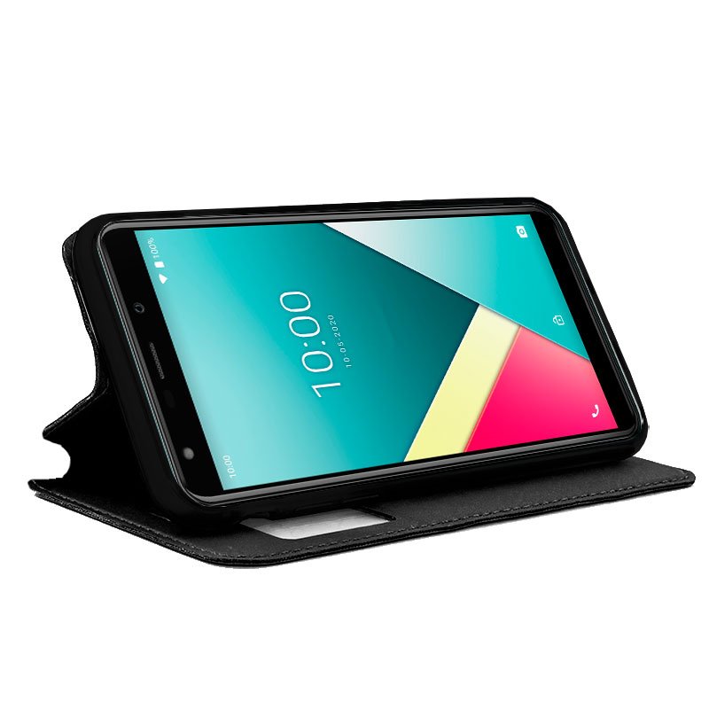 Funda COOL Flip Cover para Wiko Y61 Liso Negro - Imagen 2