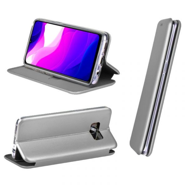 Funda COOL Flip Cover para Xiaomi Mi 10 Lite Elegance Plata - Imagen 2