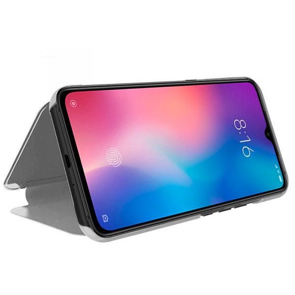 Funda COOL Flip Cover para Xiaomi Mi 9 SE Clear View Plata - Imagen 2