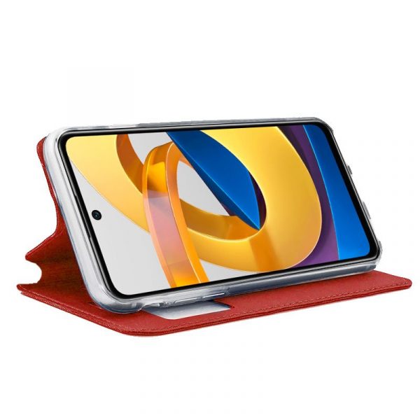 Funda COOL Flip Cover para Xiaomi Poco M4 Pro 5G / Redmi Note 11S 5G Liso Rojo - Imagen 2